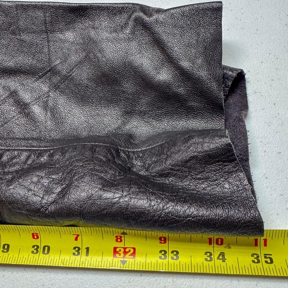 Saxony Genuine Leather Pants Mens 42 Black Pleated Tapered Dress NWT Trousers - Picture 14 of 16